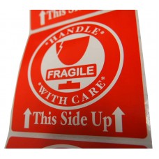 Fragile Handle With Care This Side Up Stickers (90pcs per Roll)